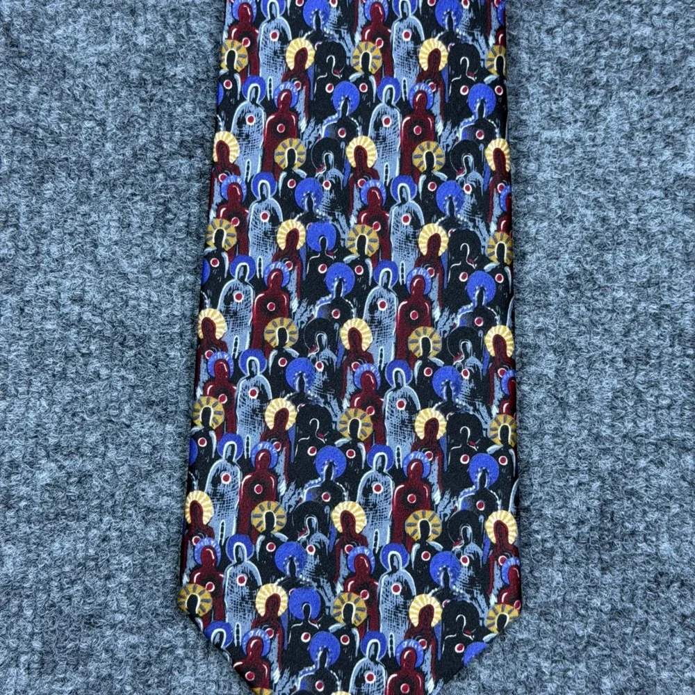 Carlos by Carlos‎ Santana Mens Silk Necktie Live From The Heart Abstract Figures